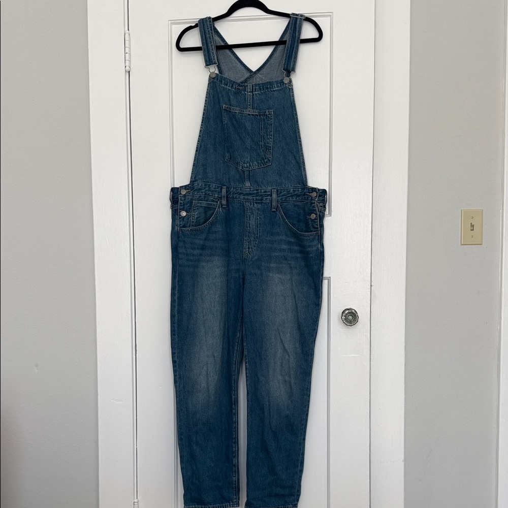 Blue Denim straight leg Overalls